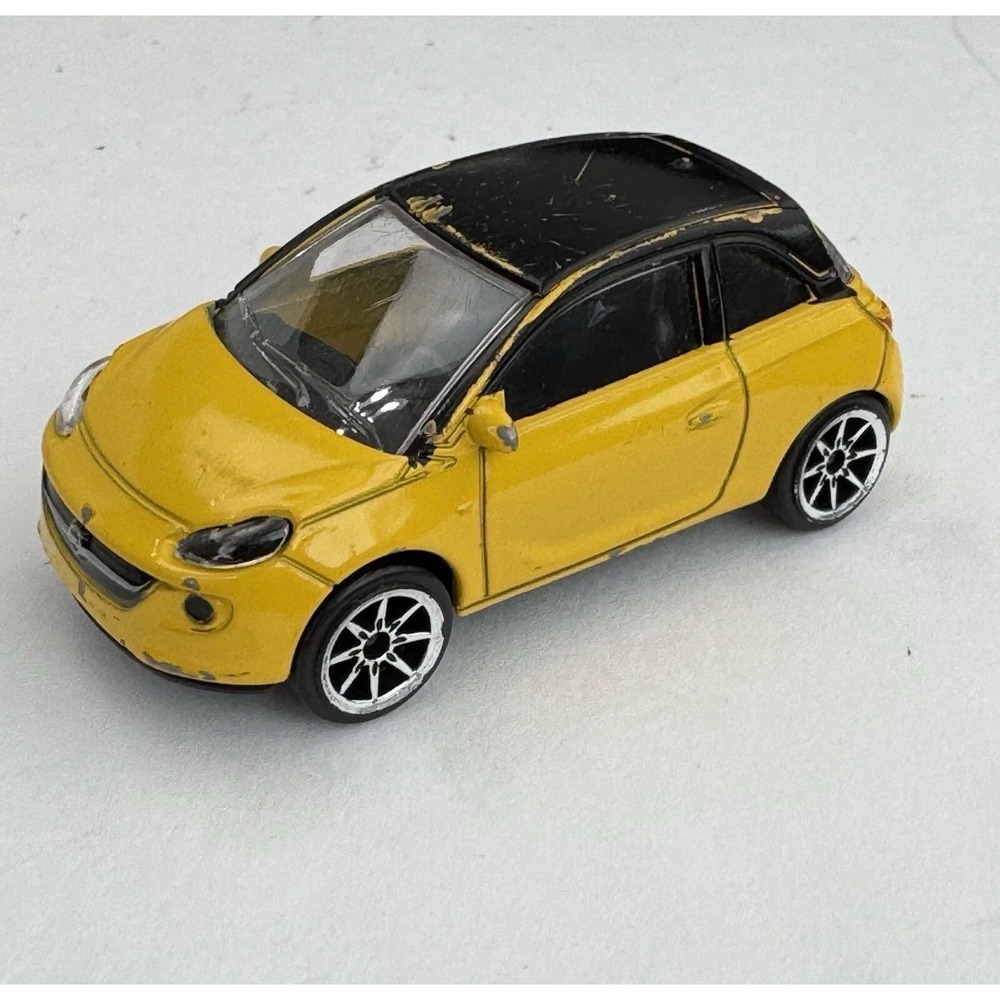 Majorette Opel Adam Yellow Black 1/55 Scale Diecast Car REF 202A Made Thailand